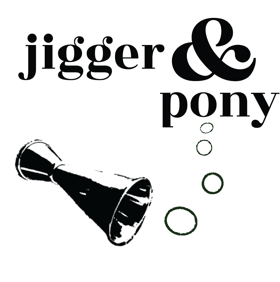 bar logo with jigger